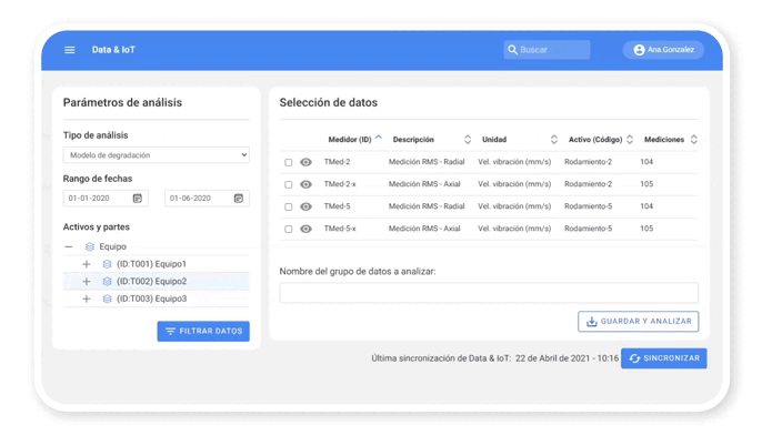 Visualiza la información de tus activos sincronizada con Fracttal